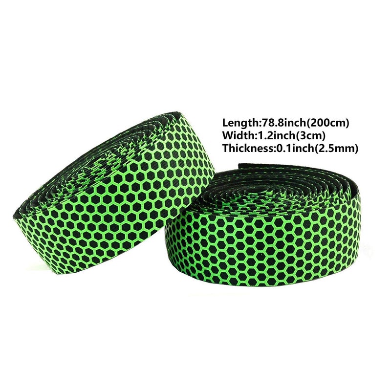 Emoly Road Bike Handlebar Tapes EVA Bicycle Bar Tape for Cycling Handle Wraps for Touring Cycling -Greenï¼Œ2 Rolls - Image 3